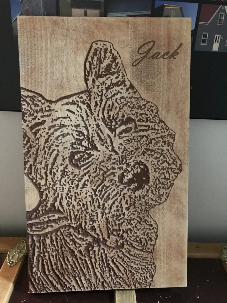 Gravure chien dog engraving wood-min