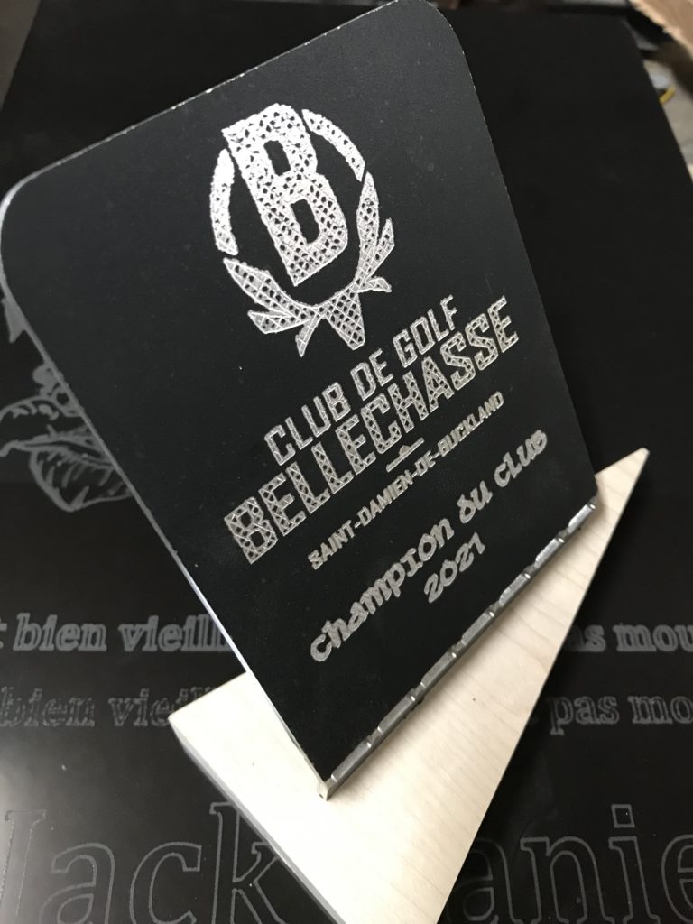 Aluminium gravure-engraving