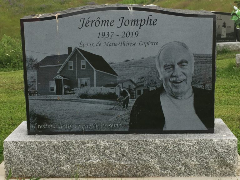 Granite tombstone